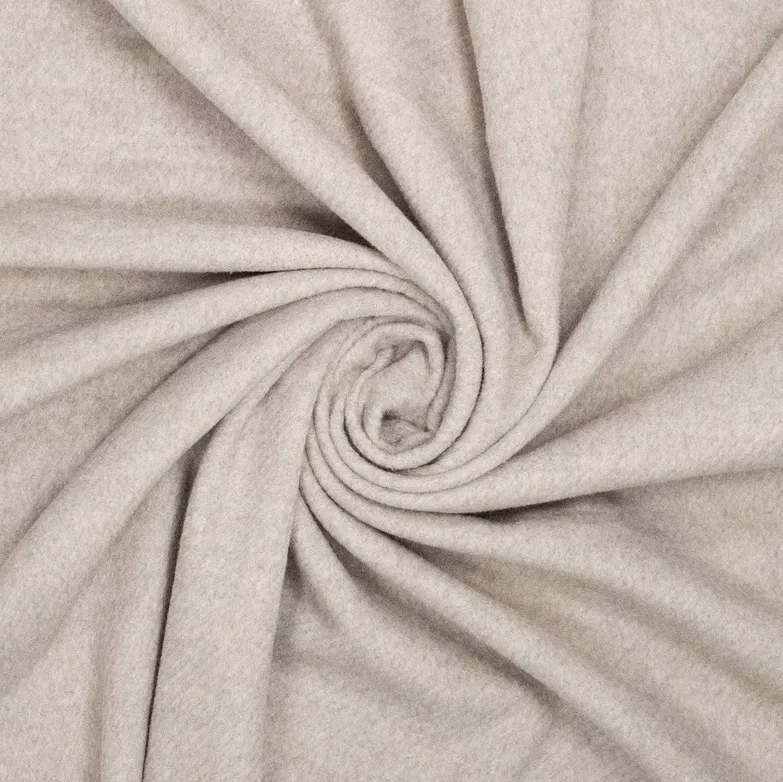 Mantelstof beige/grijs  - Fibre Mood